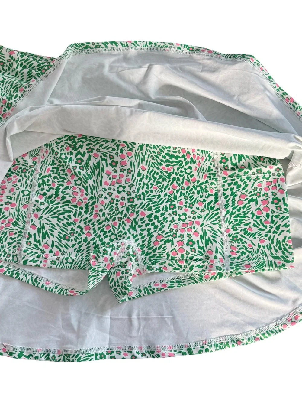 Rosa Clothing Floral Green and Pink Tennis Golf Active Skort NWT Size XL